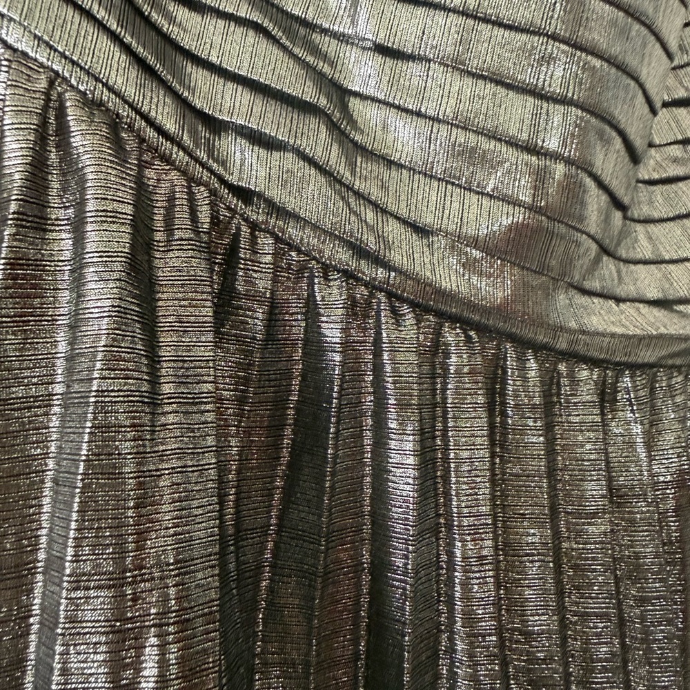 Fashion Nova Charlene Metallic Maxi Dress – Silver - Picture 4 of 5